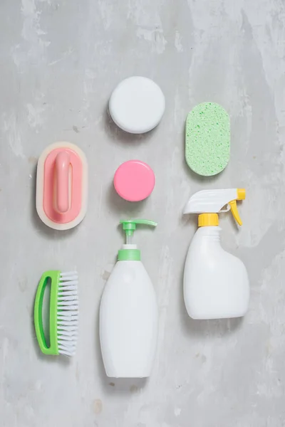 Variedade Meios Coloridos Para Limpeza Lavagem — Fotografia de Stock