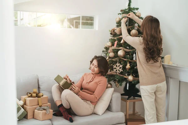 Humor Navidad Feliz Año Nuevo Caja Regalo Navidad Vacaciones Invierno —  Fotos de Stock