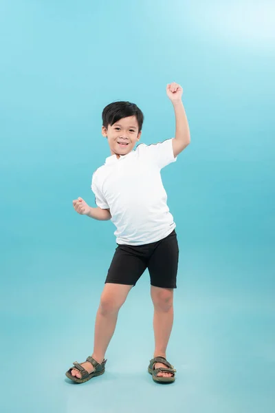 Happy Boy Isolated White Background — ストック写真