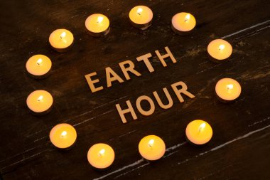 Enerji tasarrufu. Kavramı dünyanın bir saat ile bir saat ışık olmadan