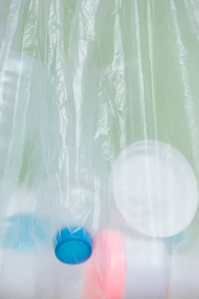 Plastic Bag Filled Household Waste Isolated White Background — Stock Photo, Image