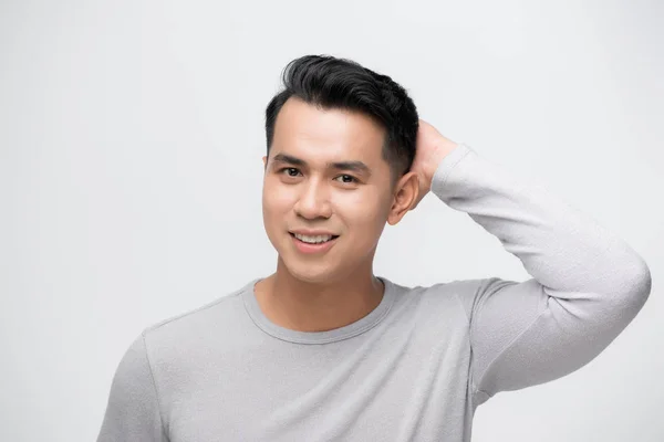 Junge Hübsche Attraktive Asiatische Mann Mit Sauberem Strahlenden Gesicht Für — Stockfoto