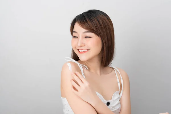 Closeup Beautiful Young Woman Skincare Concept — Stock Photo, Image