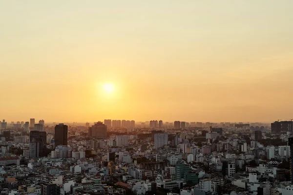 Aerial City View Houses Business Center Chi Minh City Hochiminh — Stock Photo, Image