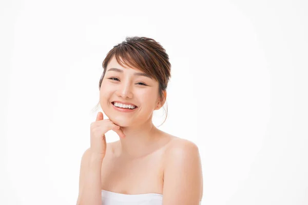 Asian Beautiful Girl Pretty Smile Her Face Beauty Clinic Skincare — Stock Photo, Image