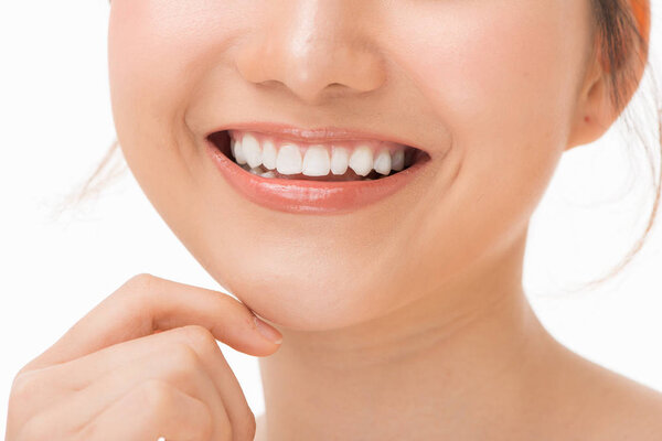 Beautiful smile with healthy teeth, close-up