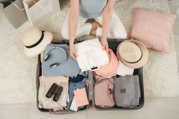 Pasaport Seyahat Aksesuarları Bavullar Bavul Bavul Bavul Seyahat Seyahat Konsepti — Stok fotoğraf