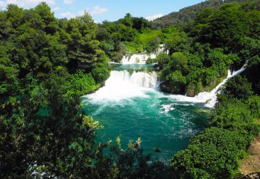Şelalenin Skradinski Buk.