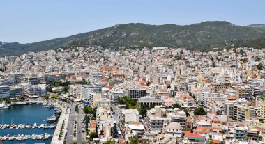Cityscape Kavala, Yunanistan.
