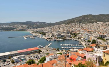 Cityscape Kavala, Yunanistan.
