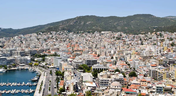 Cityscape Kavala, Yunanistan.