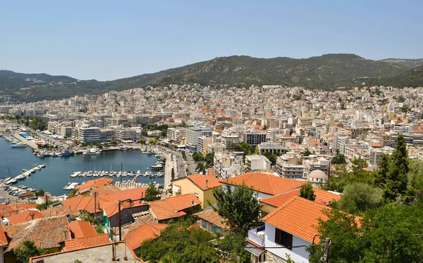 Cityscape Kavala, Yunanistan.