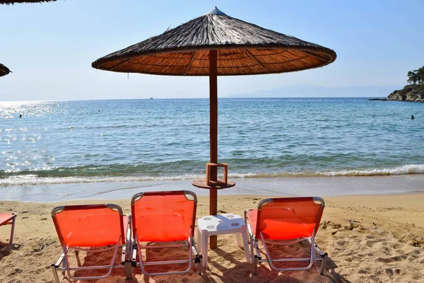 Пляж в Кавала, Греция . — стоковое фото