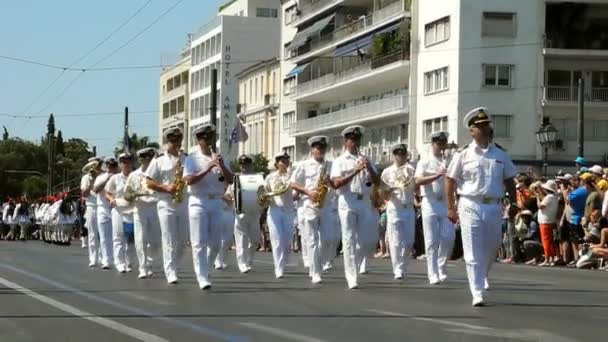 Atina Yunanistan Temmuz 2017 Onur Muhafızları Nın Tören Değişiminde Evzones — Stok video