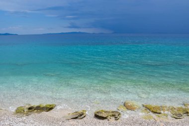 Mavi gökyüzü manzara.