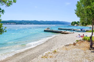 Hırvatistan 'ın Kuciste plajı..