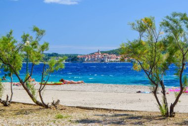 Hırvatistan 'ın Viganj plajı.