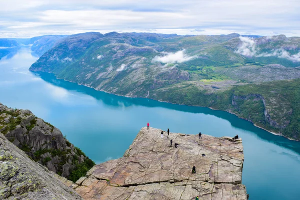 Prekestolen Pulpit Rock Lysefjord Landschap Noorwegen — Stockfoto