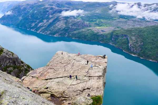 Prekestolen Pulpit Rock Lysefjord Landschap Noorwegen — Stockfoto