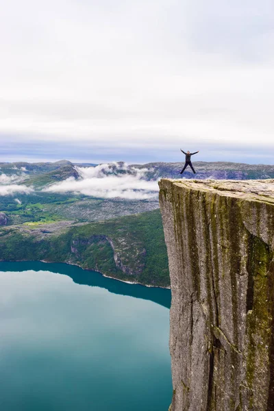 Pulpit Rock or Preikestolen. — 图库照片