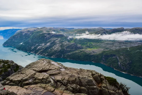 Lysefjord manzarası, Kürsü Kayası. — Stok fotoğraf