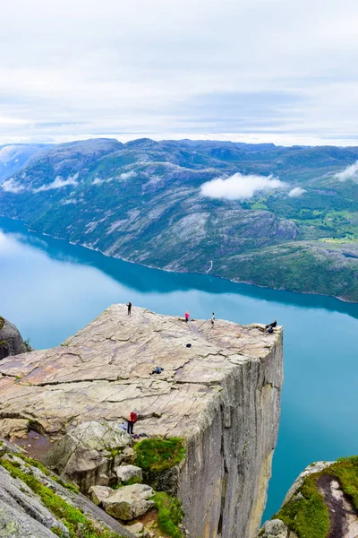 Prekestolen Eller Predikstolen Rock Och Lysefjord Landskap Norge — Stockfoto