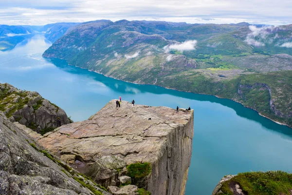 Prekestolen Pulpit Rock Lysefjord Landschap Noorwegen — Stockfoto