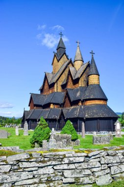 Norveç'te eski ahşap kilise.
