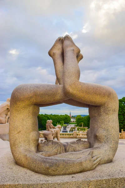 Vigeland Sculpture Park в Осло, Норвегия . — стоковое фото