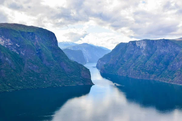 The landscape of Aurlandsfjord in Norway. — 스톡 사진