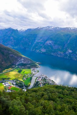 Norveç 'teki Aurlandsfjord manzarası.
