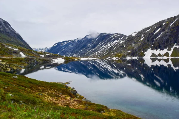 Lake Pure Meltwater Formed Result Melting Snow Glacier Global Warming — Stock Photo, Image