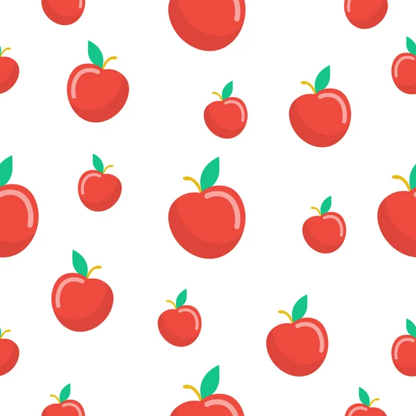 Manzanas Patrón de frutas sin costura. Fondo vectorial — Archivo Imágenes Vectoriales