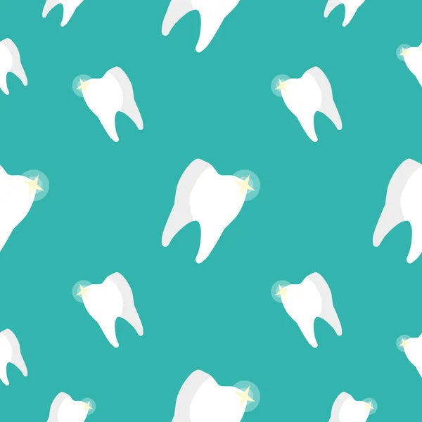 Healthy Teeth Seamless Pattern. Vector background — Stock Vector
