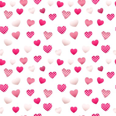 Mutlu Sevgililer günü kalpleri ile Seamless modeli. Vektör arka plan