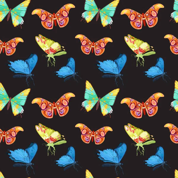 Farfalle colorate Set. Illustrazione vettoriale — Vettoriale Stock
