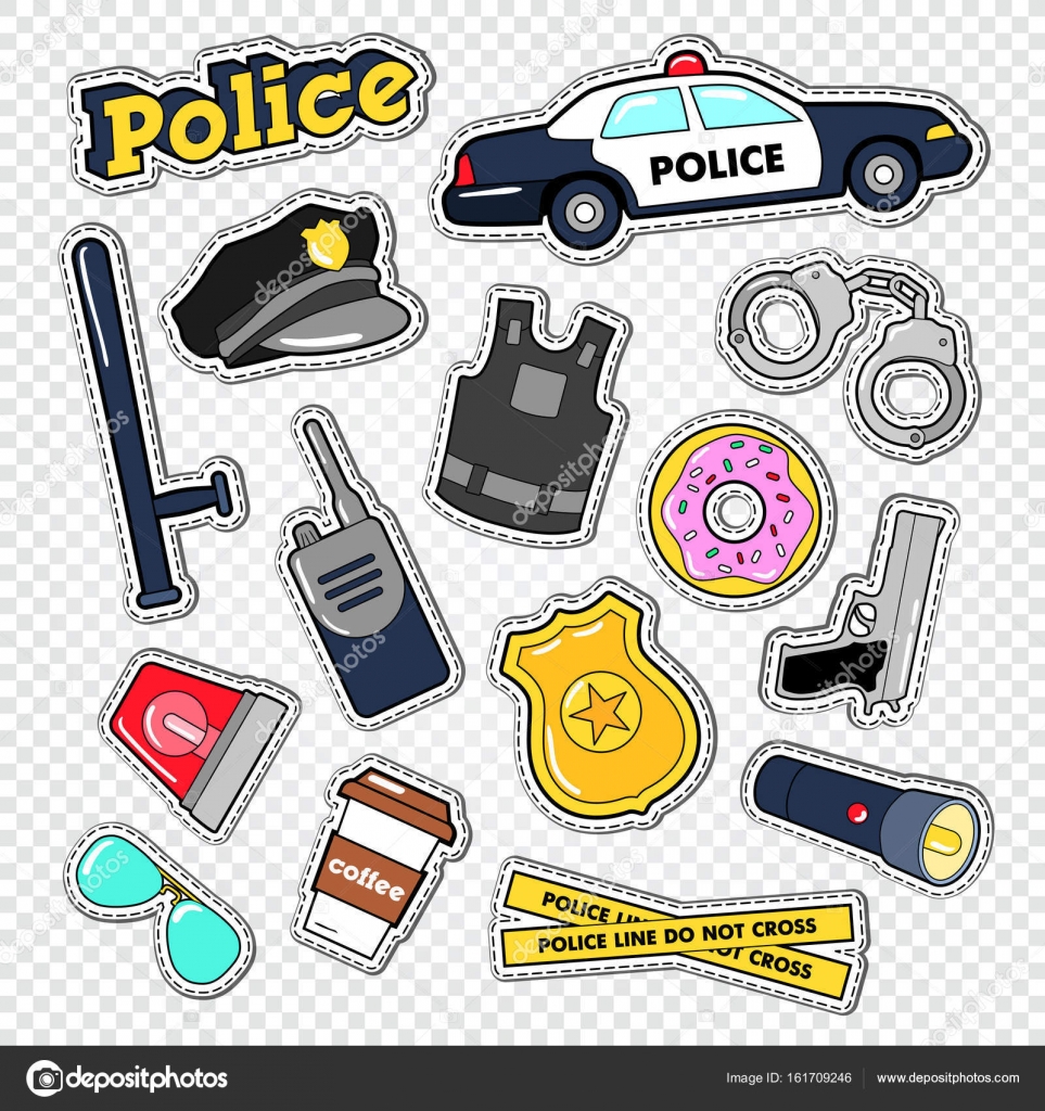 Set con accesorios de policia