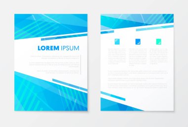 Mavi yıllık rapor iş broşür, kitapçık