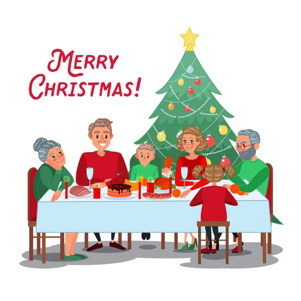 Cena navidad familia imágenes de stock de arte vectorial | Depositphotos Cena navidad familia imágenes de stock de arte vectorial | Depositphotos