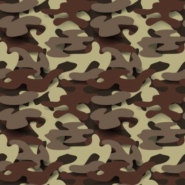 Askeri Seamless modeli. Kamuflaj arka plan. Camo moda doku. Askeri üniforma. Vektör çizim