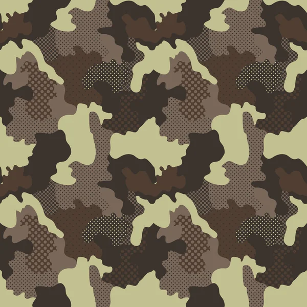 Nahtlose militärische Muster. Tarnhintergrund. camo Mode Textur. Armeeuniform. Vektorillustration — Stockvektor