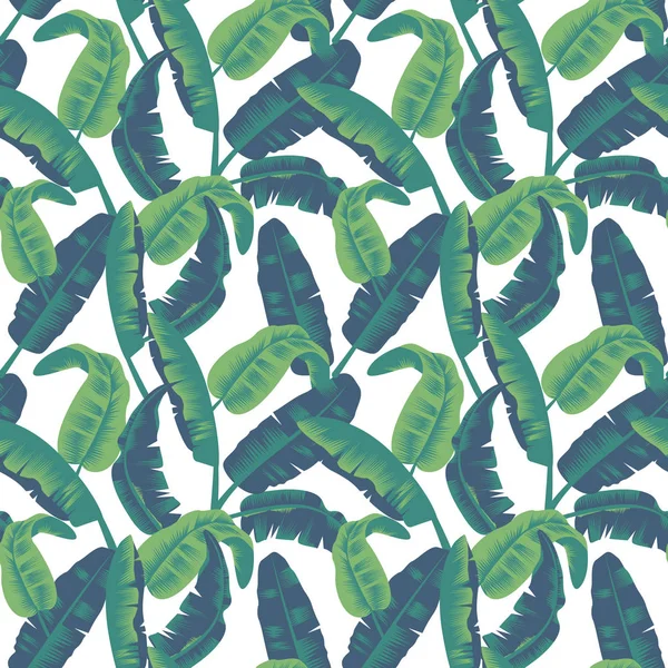 Tropikal yaprak Seamless modeli. Palmiye ağaç arka plan. Vektör çizim