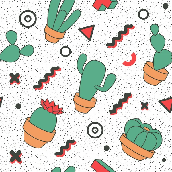 Memphis Seamless Pattern. Streszczenie tło — Wektor stockowy