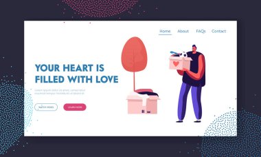 Gönüllü Taşıma Kutusu Web Sitesi İniş Sayfası. Genç Adam Yetimler İçin Giysi ve Malzeme Toplamaya Katıldı