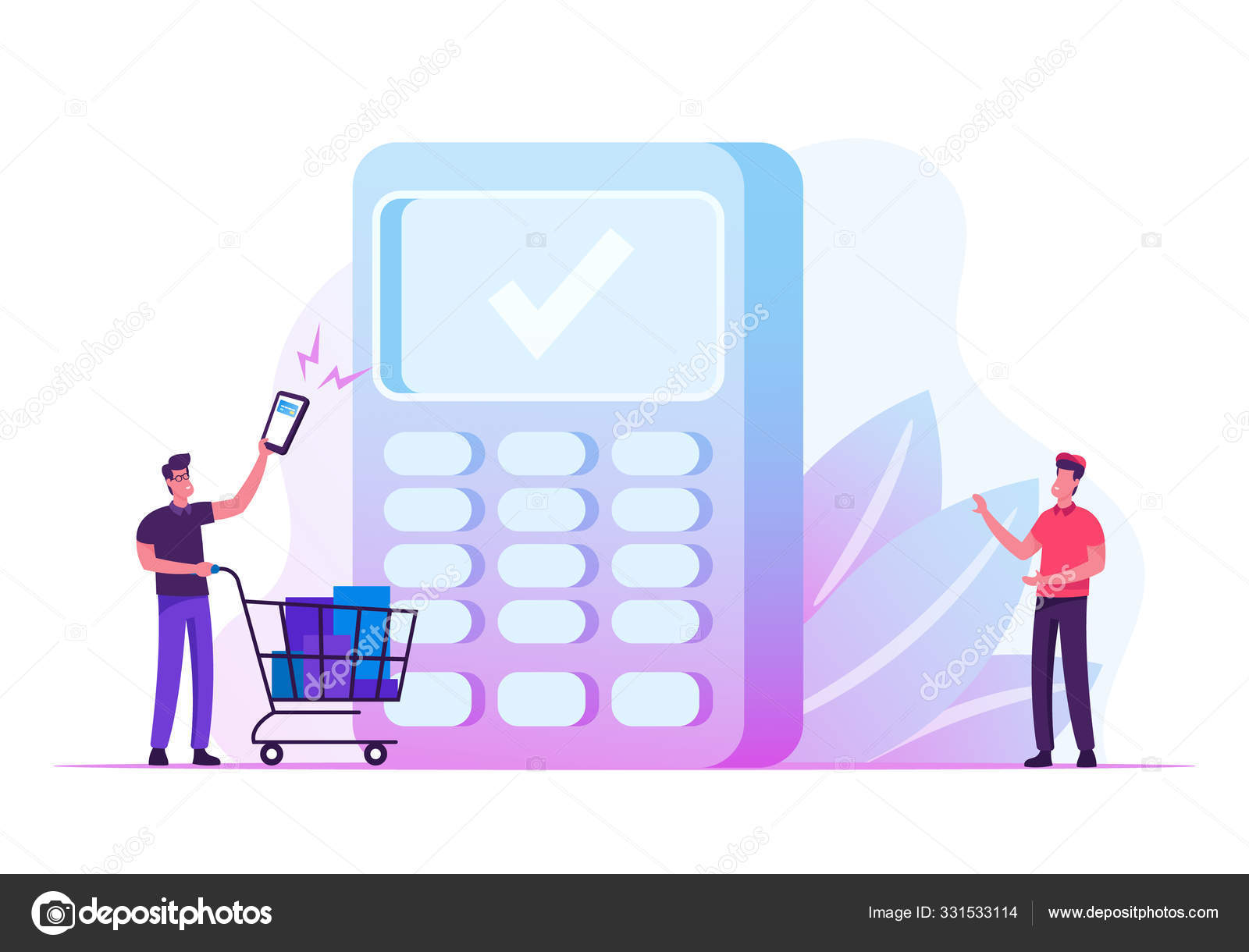 Человек Покупатель Держит Смартфон С Приложением Для Онлайновой.