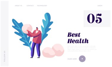 Taze Mozzarella Peynir Sitesi İniş Sayfasının Erkek Tutucu Balosu. İtalyan Süt Ürünleri Malzemeleri ve Lezzetli Yemekler. Organik Çiftlik Üretimi Web Sayfası Afişi. Çizgi film Düz Vektör İllüstrasyonu