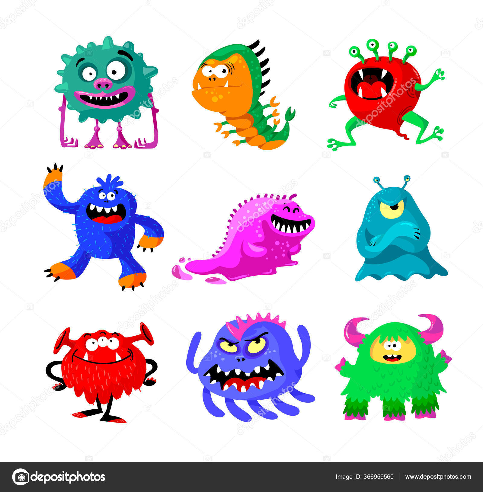 Desenhos animados engraçados roxo personagem monstro alienígena