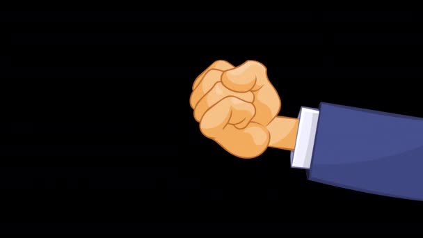Cartoon Mão Segurando Joga Moedas Ouro Dinheiro — Vídeo de Stock