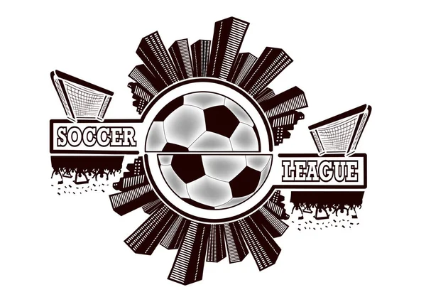Logotyp soccer league — Stock vektor