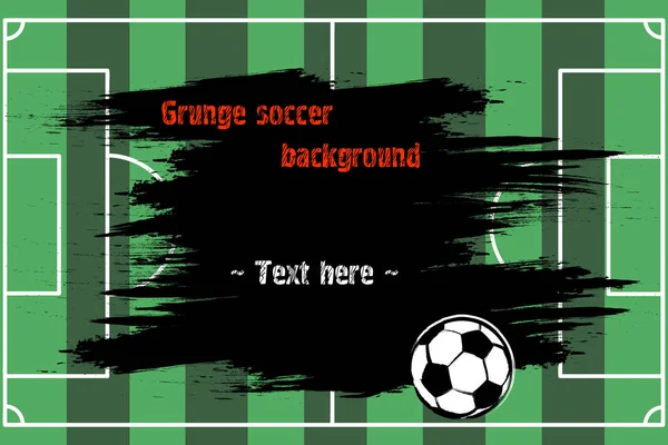 Conjunto de banners grunge desenhados à mão com bola de futebol —  Vetores de Stock